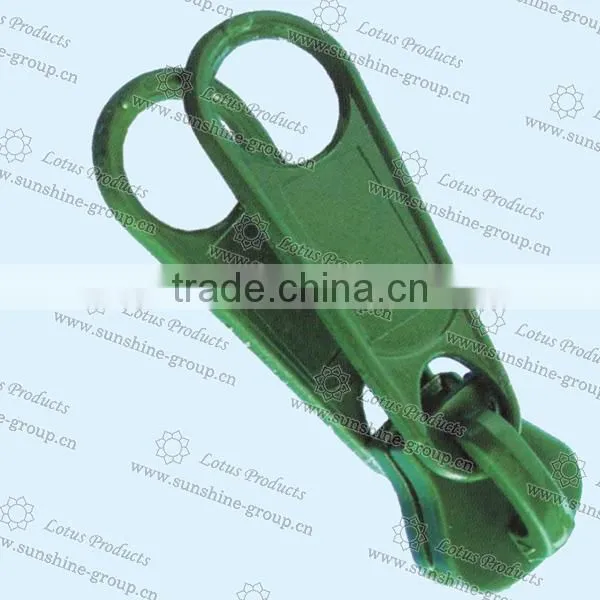 Simple 5# Metal Zipper Slider Green Color Metal Zipper Slider