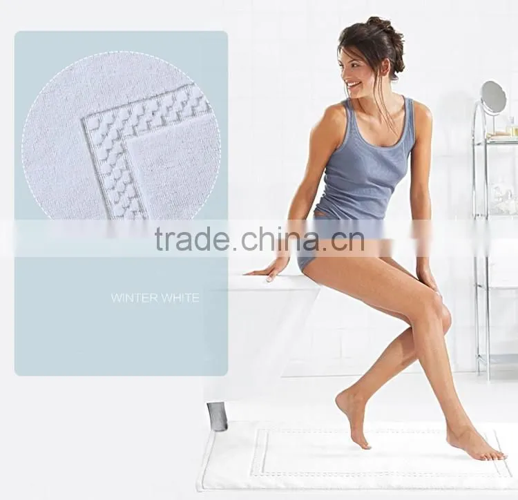 China supplier custom jacquard hotel bath mat sets