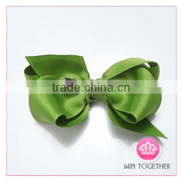 fashion kid ribbon bows hair clip made in china