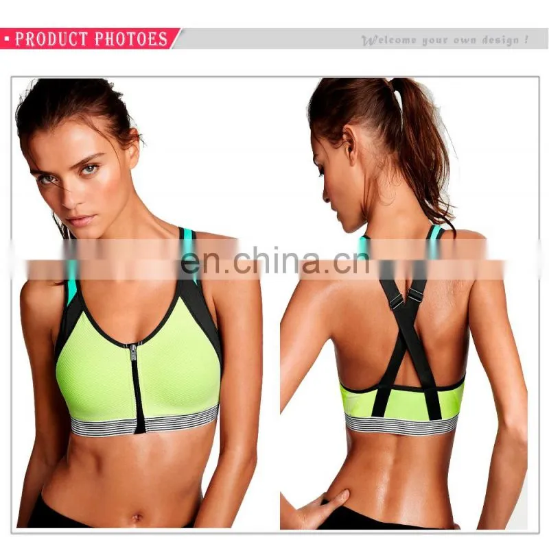 Custom Make Ladies Fitness Workout Front Close Sports Bra