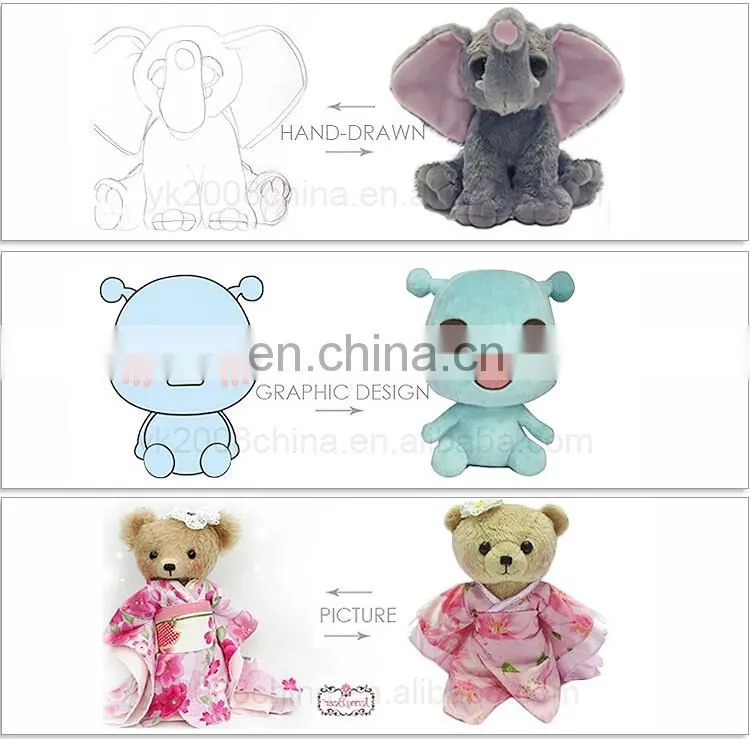 SA8000 Socia Audit wholesale customized plush gray animal elephant stuffed toy with big ears