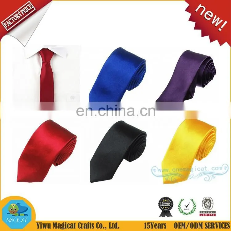 2016 Hot Sale Casual Slim Tie Men's Solid Color Skinny Necktie Formal Wedding Party Ties For Men Clothing Accessories