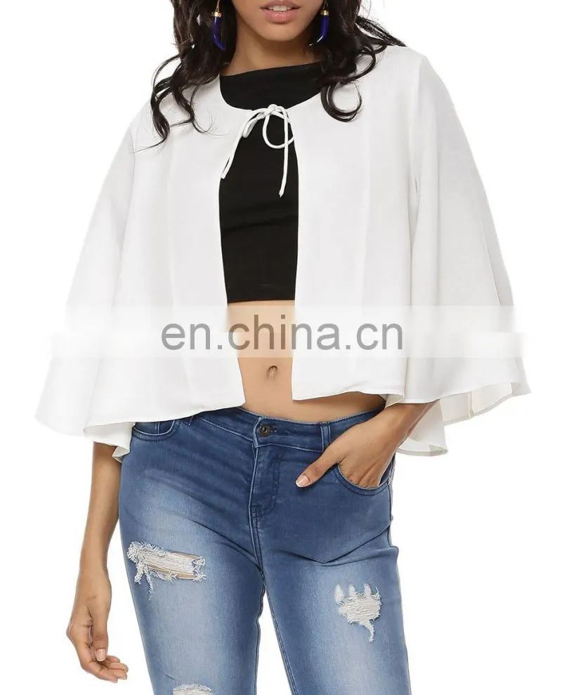 Tie Neck Cape Jacket for women