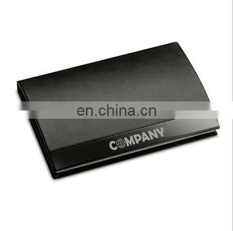 Cheap business card holder/black name card holder/metal card holder with leather