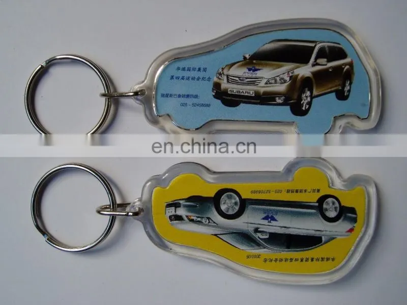 photo insert funny tractor acrylic keychain