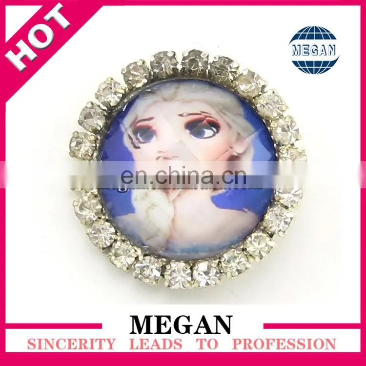 various Cartoon Photo acrylic rhinestone metal button