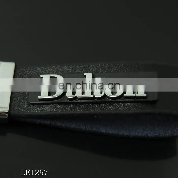 D shaped leather/PU keychain promotional key ring