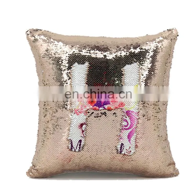 Fashion colorful sofa decorative sequin throw pillow cover
