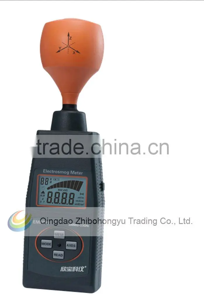 EMF829 Portable Professional Digital LCD Field Intensity Indicator of High Frequency 0.1~4000mG/0.01~400uT