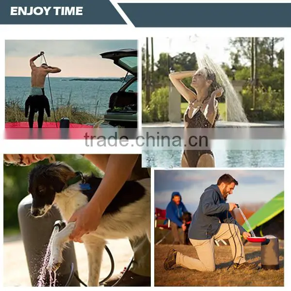 (74674) new design hot sales patent portable solar outdoor camping pressure shower