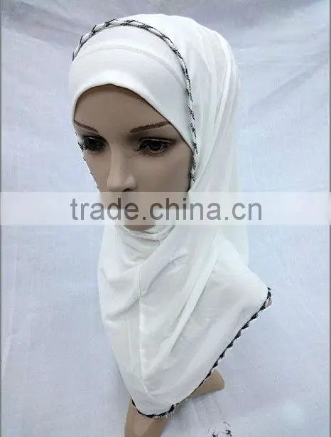 A456 muslim turban ITY NEW 2PCS PLAIN MUSLIM HIJAB