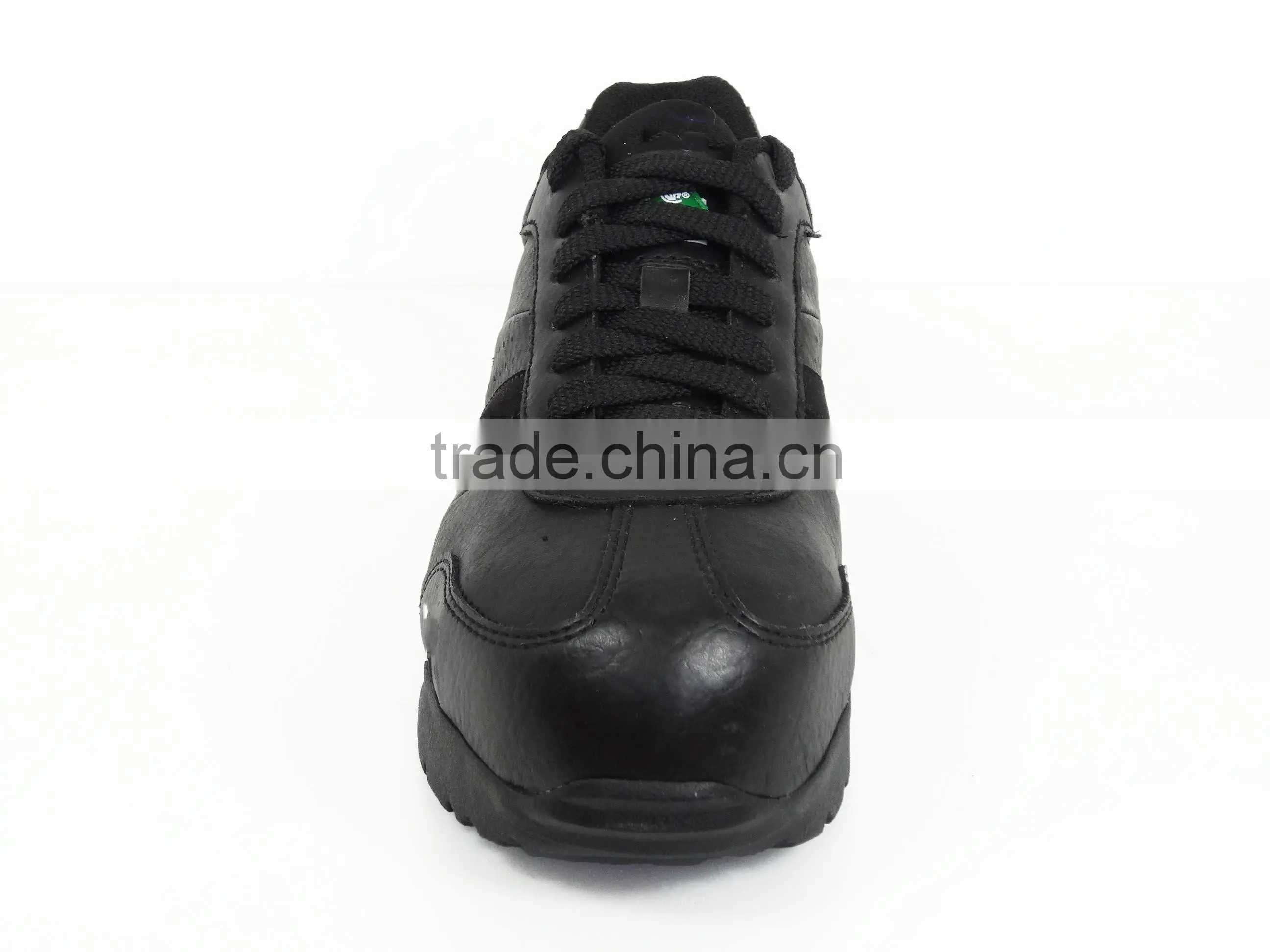 Black Leather Steel or Aluminum toe Anti shock Safety Shoe for women