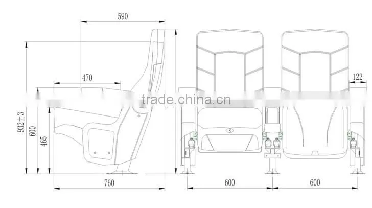 Foshan Factory cinema chairs prices HJ815B