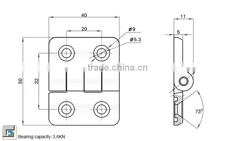 CE Rohs FL004 90 rotation stop zinc alloy hinge with plating and cheap price