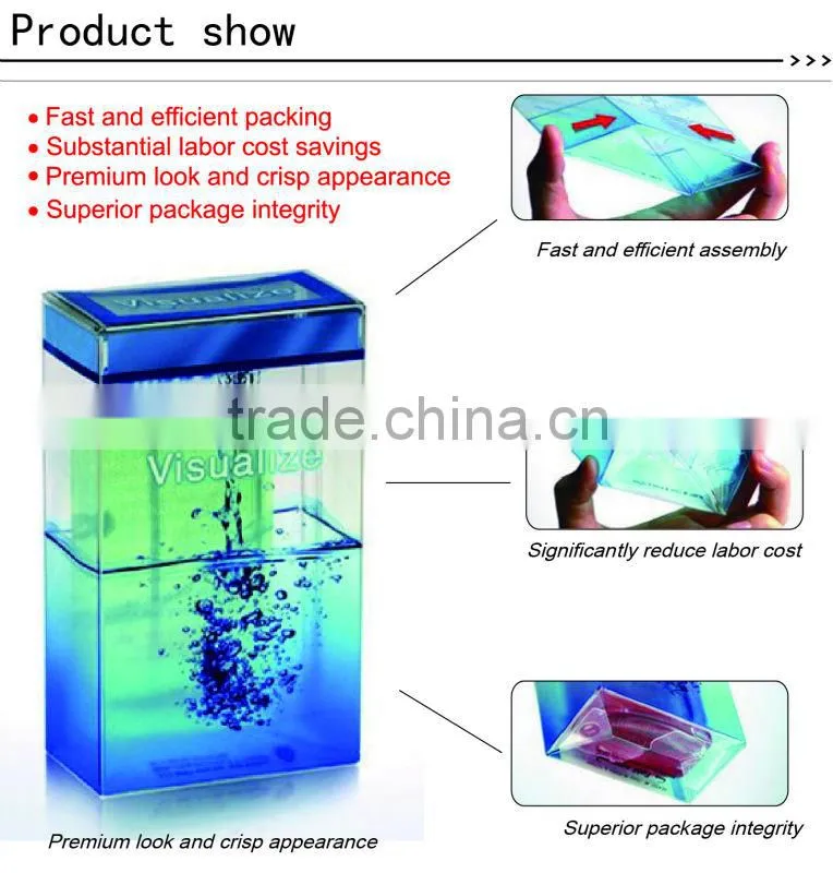Mobile phone shell transparent color printing plastic box packing