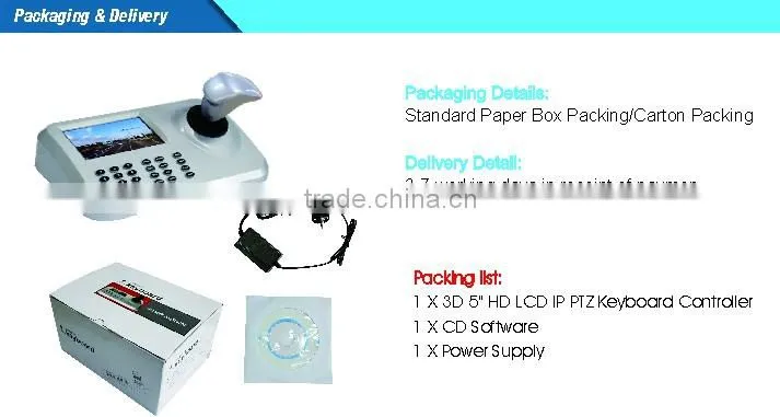 Network High Speed Dome Camera 3D Joystick 5.0" HD LCD Display IP PTZ Keyboard Controller
