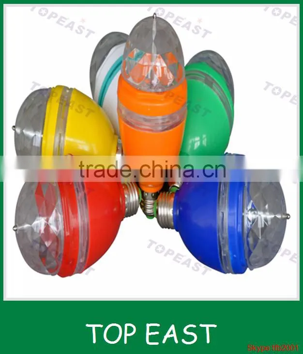 Hot selling new led bulb 3W E27 B22 RGB Crystal Ball Rotating light cheaper price
