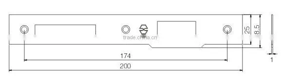 Lock body gusset plate KB-04
