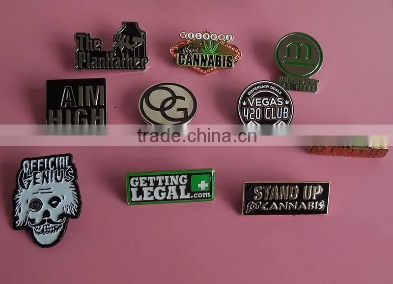 zinc alloy black painting pin badge
