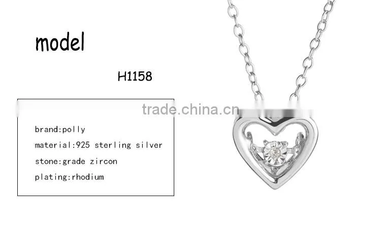 Wholesale jewelry accessory heart shape pendant for lady dog paw pendant