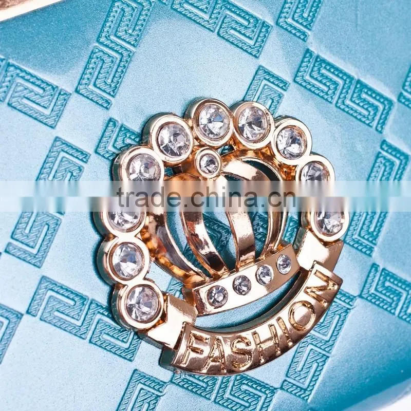 Latest women pu purse luxurious decorate long wallet