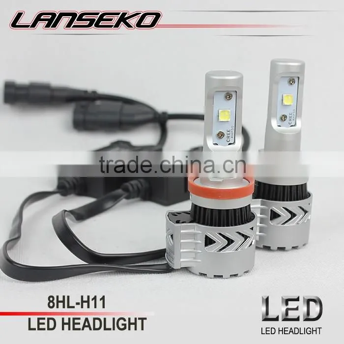 Car accessories 6000LM led headlight kit h7 h8 h9 h11 9005 9006 led headlight bulbs