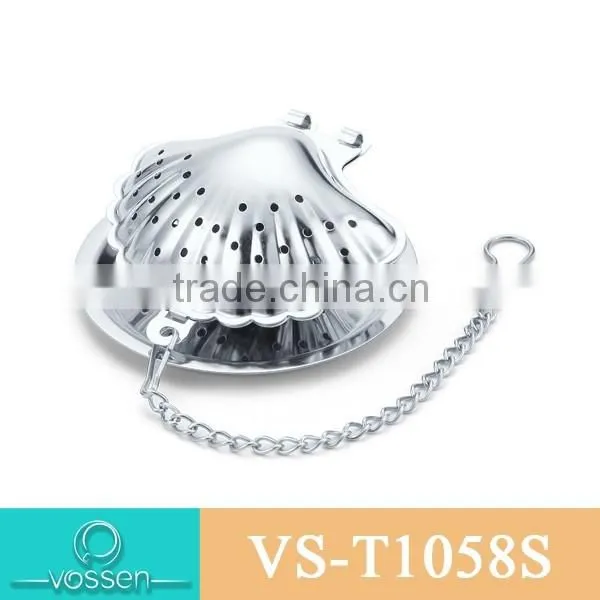 Gold plating shell shaped tea infuser