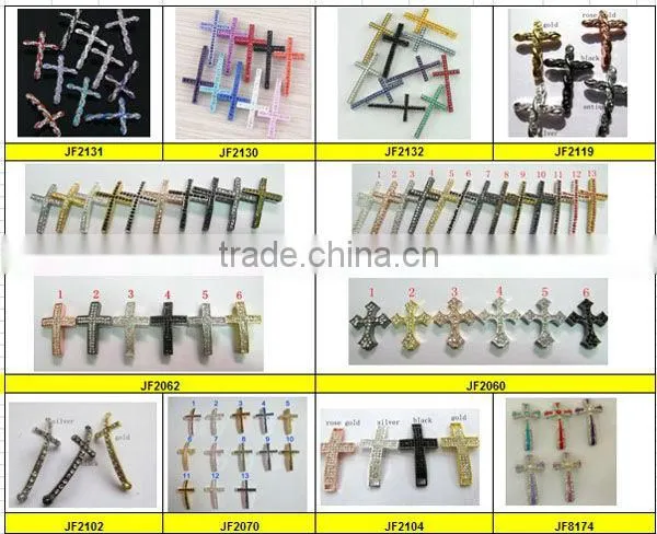 JS1176 Small Antique Silver Metal Cross Beads