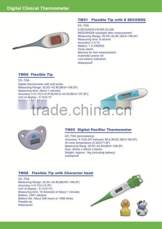 digital thermoemter waterproof CE FDA