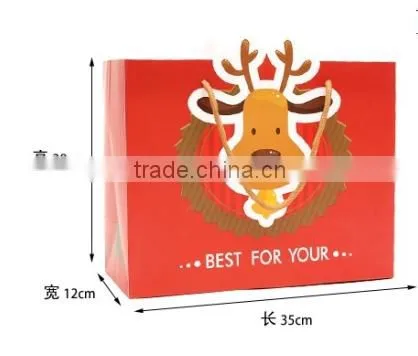Fancy Elk Paper Shopping/Gift Bag With Handle For Christmas