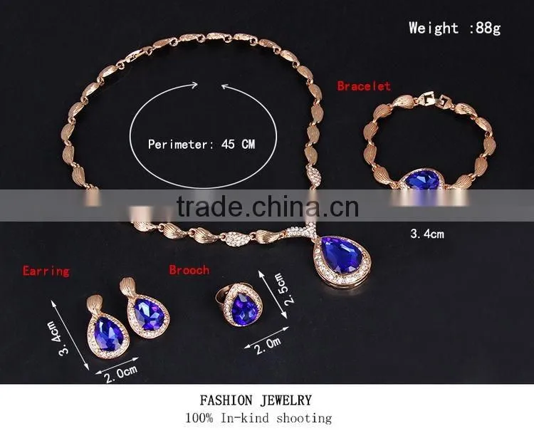 Hot Design Gold Jewelry Costume Jewelry Set Algeria Fashion Jewelry Set