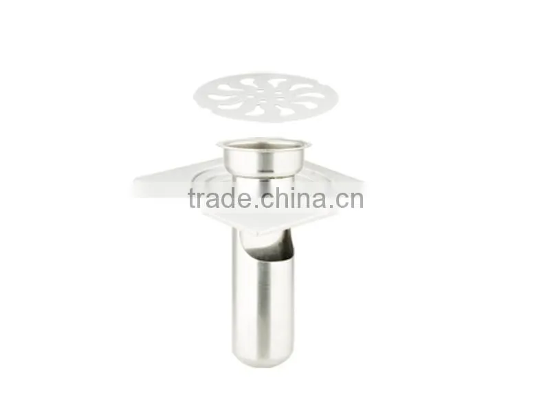 Square water seal stainless steel floor drain