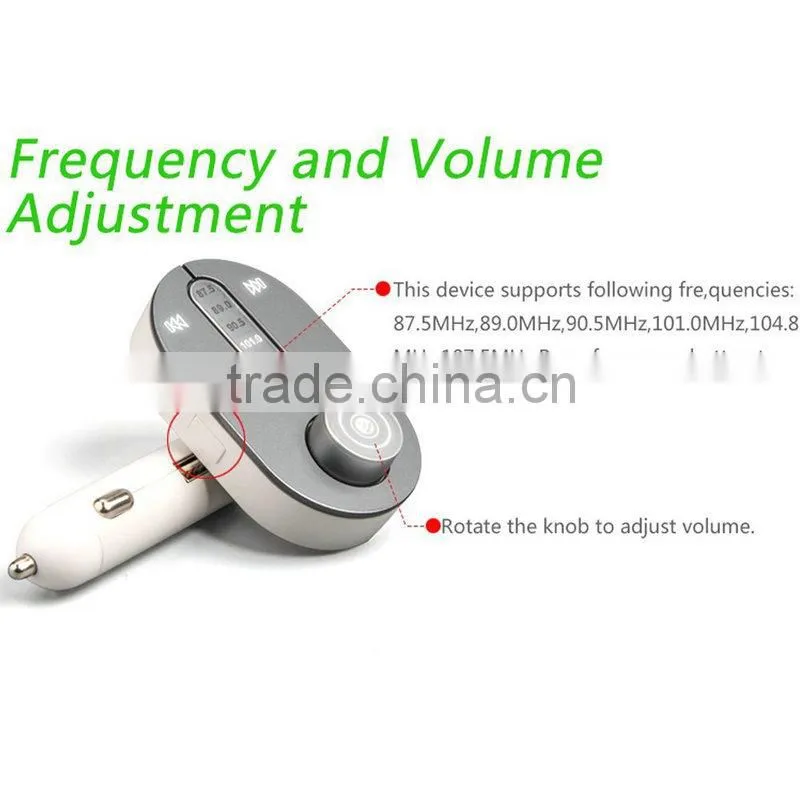 Car MP3 Player with Bluetooth Car Kit Handsfree FM Transmitter with Car Charger