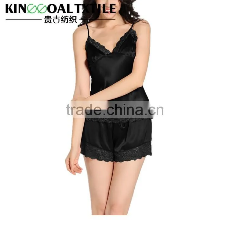100% Pure Silk Pajama Luxurious Solid color Silk Sleepwear Women
