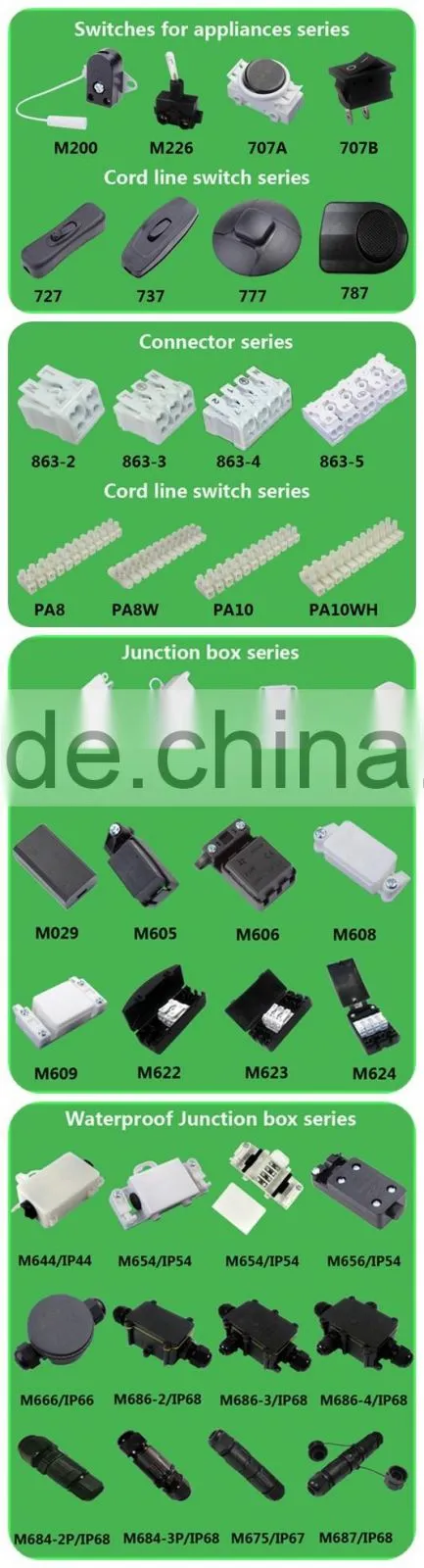 small waterproof ip44 junction box used for bathroom lamp