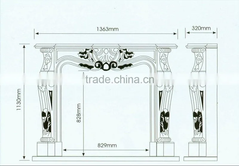 marble stone fireplace frame
