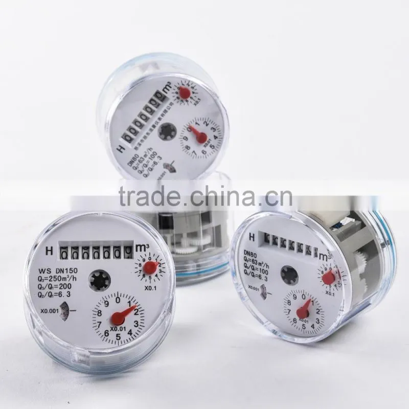 LXLC-50~65E Black Detachable Vane Wheel with Dry Type Register for Horizontal Woltman Cold Water Mater Water Flow Meter