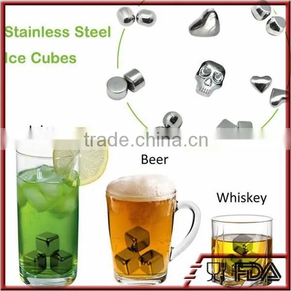 best wine compainion 304 stainless steel ice cubes bpa free and reusable ice cubes