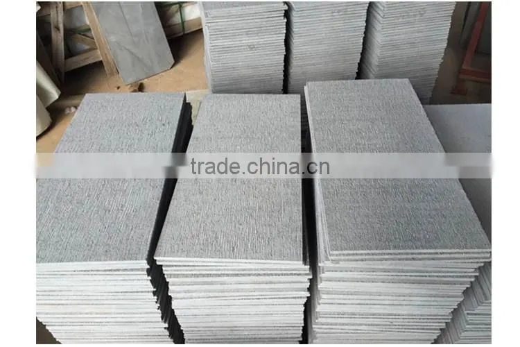Perfect Packaging Bush Hammered Chinese Hainan Grey Basalt slab