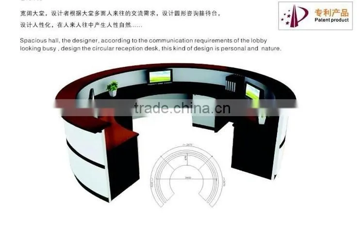 Long and big modern salon reception desk