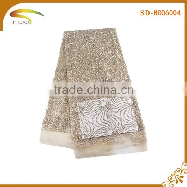 High quality african bridal french guipure lace fabric for wedding dress