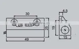 Metal housing magnetic door contact switch PY-C56