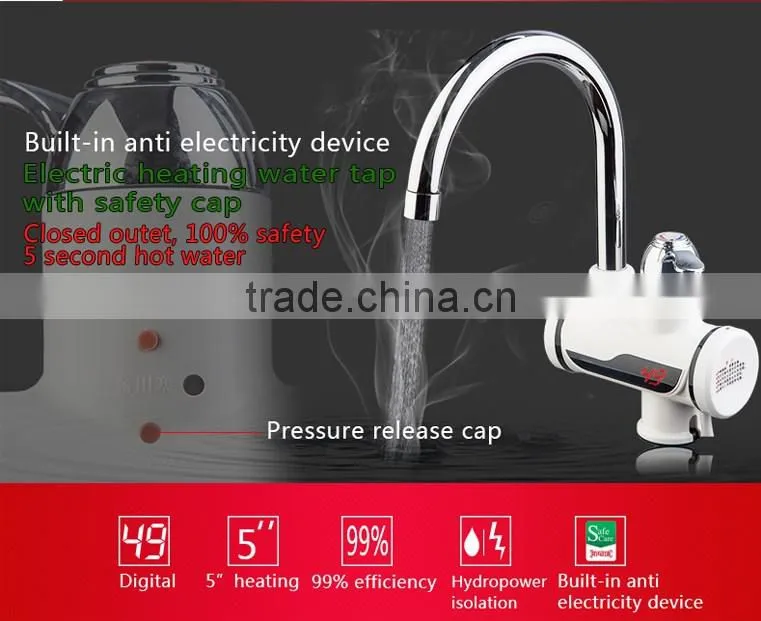 Electric heating faucet instant shower water heater