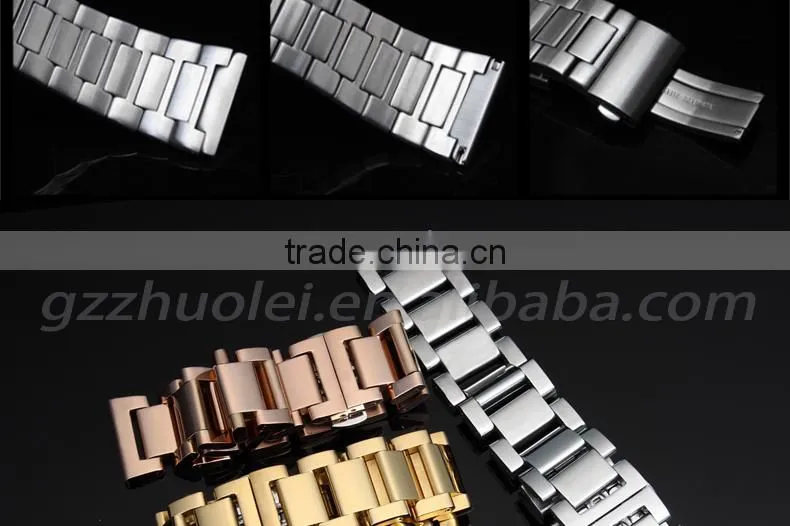 18|20|21|22mm high quality imported stainless steel watch bracelet with fashionable buckle Wholesale 3PCS