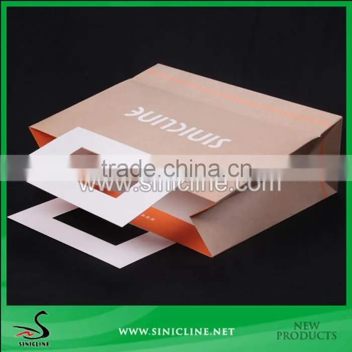 Sinicline Special Handle Design Printed Kraft Bags Factory