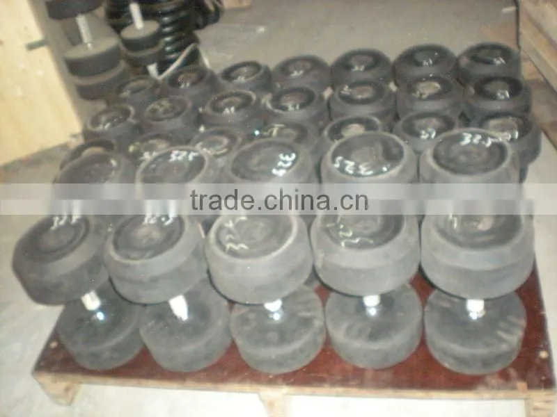 high quality fixed rubber dumbbell