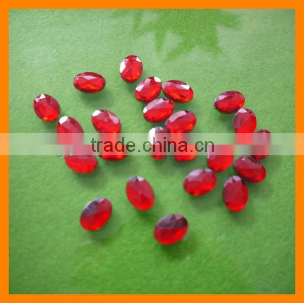 Ruby Oval Loose Rhinestone For Wedding Decoration