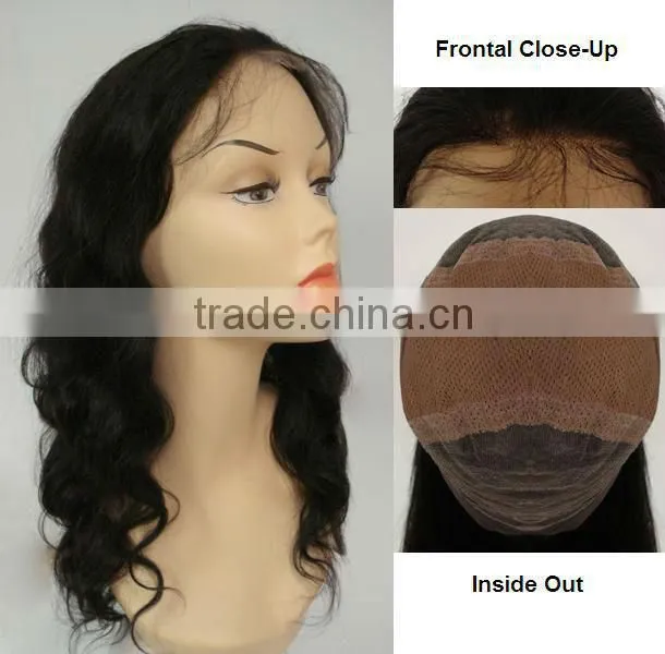 Wholesale alibaba virgin brazilian hair full lace wig
