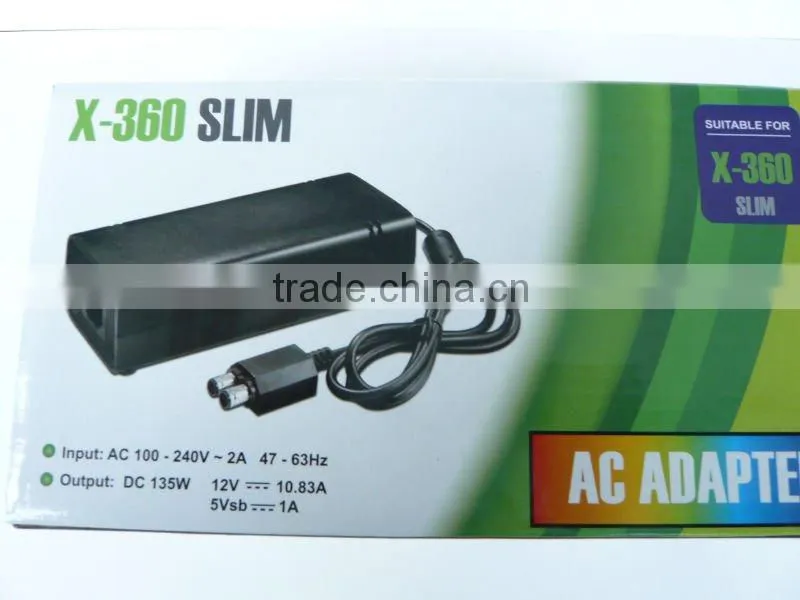 For xbox360 slim console power supply AC adapter adaptor