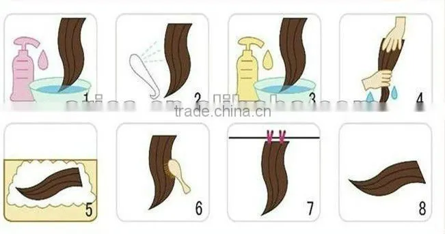 Wholesale 20inch 50cm Clip in Hair Extensions 100% human hair Extension 70gram OEM